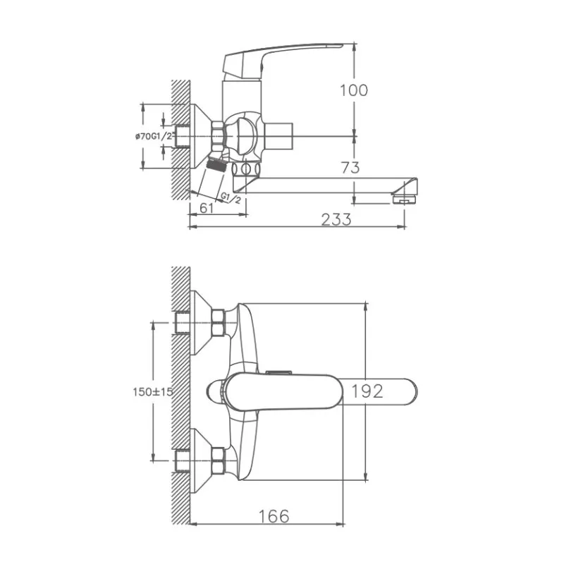Товар: Смеситель для ванны Haiba HB60183, хром - фото 2 Смеситель для ванны Haiba HB60183, хром — фото 2, Смеситель для ванны