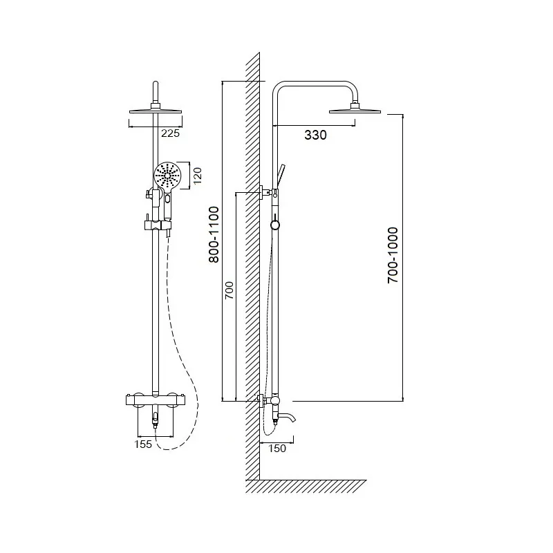 Товар: Душевая система Сантаком stOmega 7708, хром - фото 2 Душевая система Сантаком stOmega 7708, хром — фото 2, Душевые системы