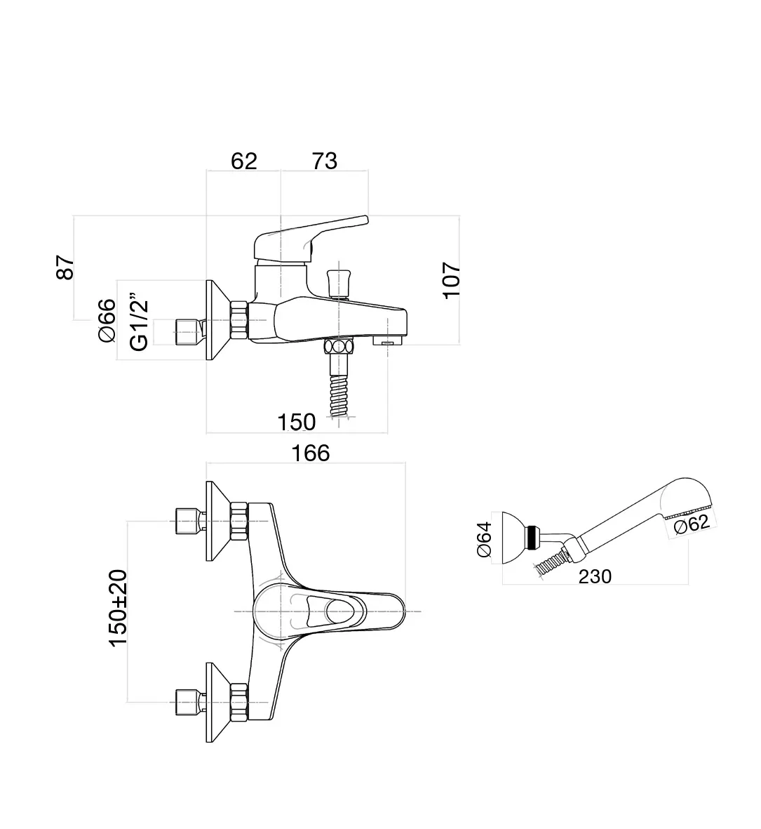 Товар: Смеситель для ванны Fiore MISTRAL 42CR1500, хром - фото 2 Смеситель для ванны Fiore MISTRAL 42CR1500, хром — фото 2, Смеситель для ванны