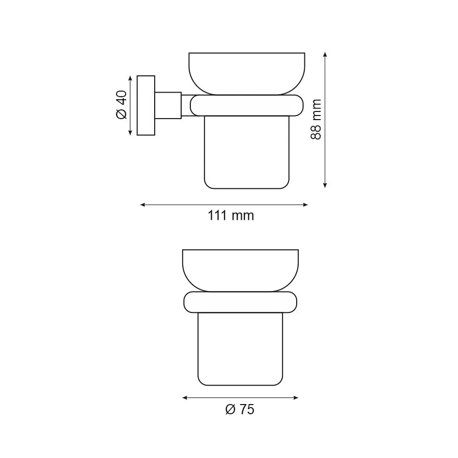 Товар: Стакан для ванной Webert Rimini RI500301010, золото - фото 2 Стакан для ванной Webert Rimini RI500301010, золото — фото 2, Стаканы для зубных щеток