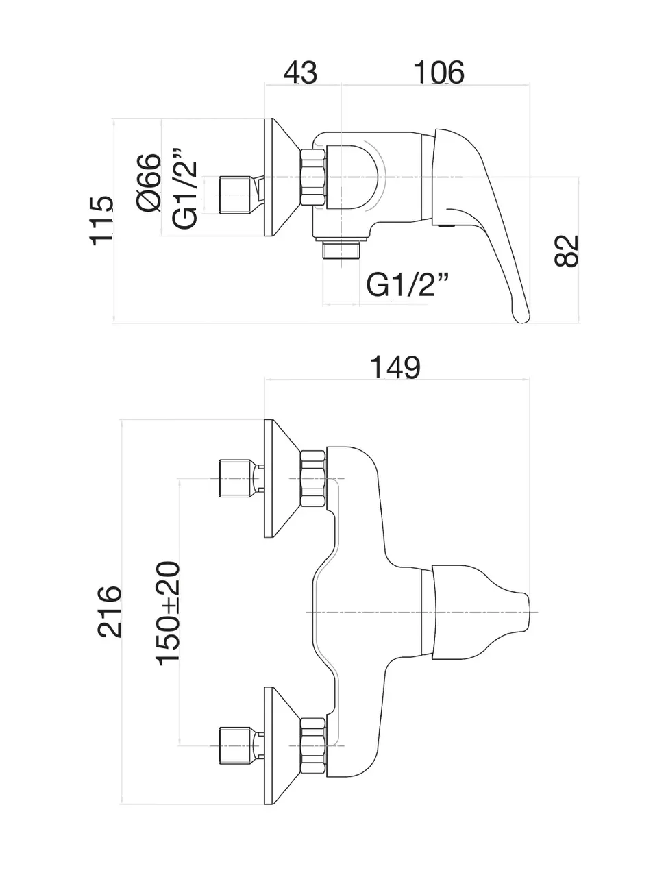 Товар: Смеситель для душа Fiore KING 39CR1230, хром - фото 2 Смеситель для душа Fiore KING 39CR1230, хром — фото 2, Смеситель для душа