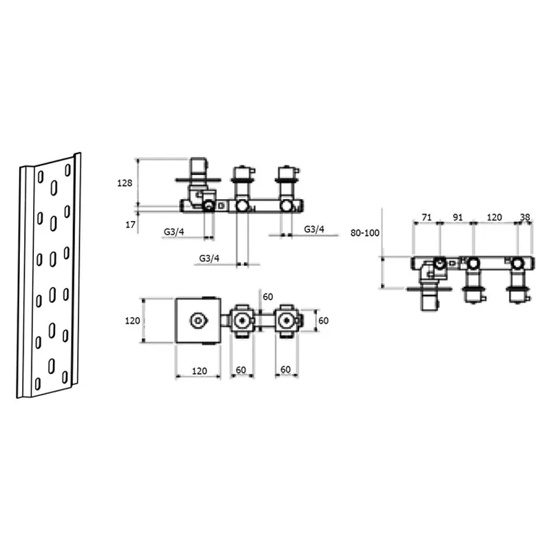 Товар: Смеситель для душа встраиваемый с термостатом Webert Elio EL971402345, никель - фото 2 Смеситель для душа встраиваемый с термостатом Webert Elio EL971402345, никель — фото 2, Смеситель для душа