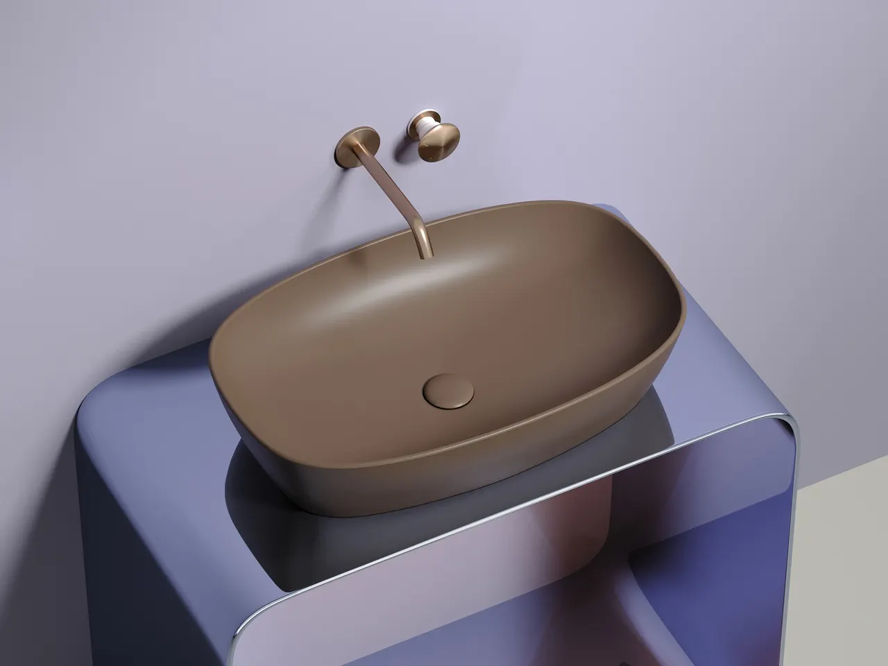 Раковина-чаша Ceramicanova Element 60 CN6049MDB Темно-коричневая матовая — фото 1, Раковины накладные