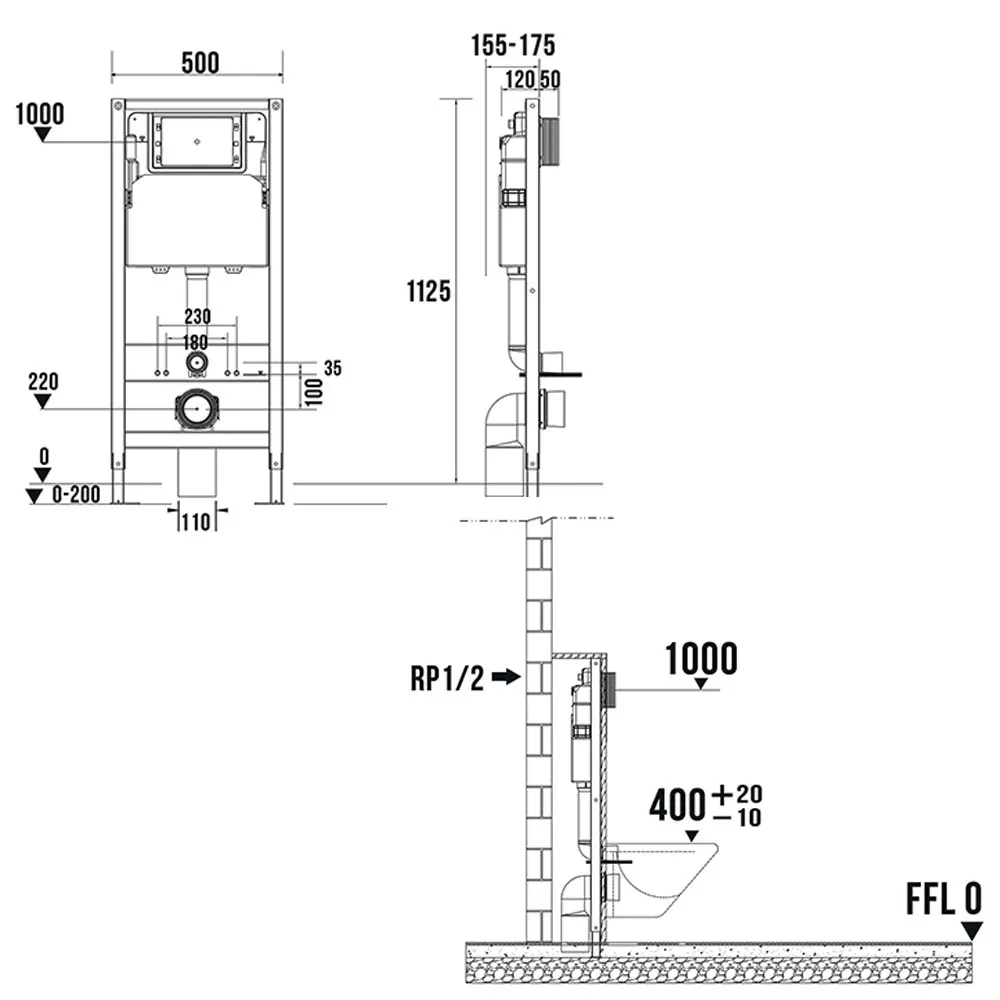 Товар: Пневматическая система инсталляции для подвесного унитаза 4 в 1 Terminus, с клавишей 33iP50х112R - фото 2 Пневматическая система инсталляции для подвесного унитаза 4 в 1 Terminus, с клавишей 33iP50х112R — фото 2, Инсталляции для унитазов