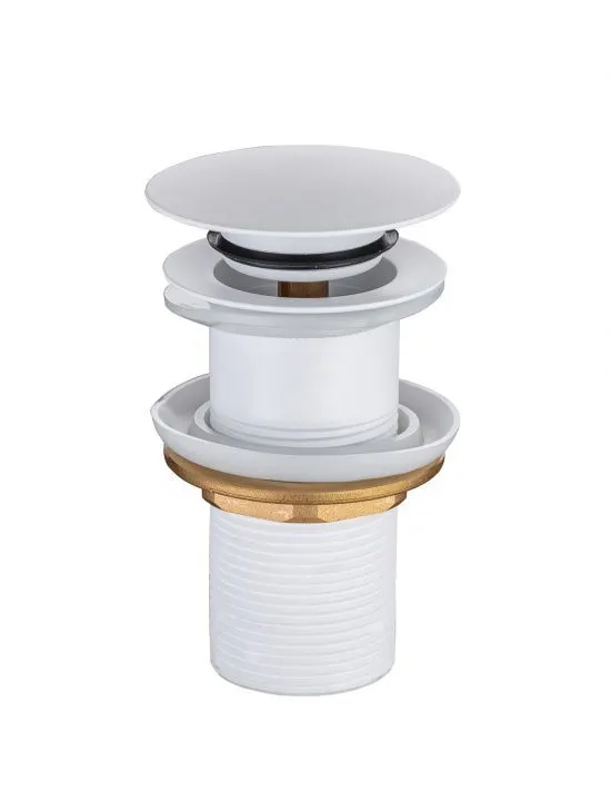 Донный клапан Allen Brau Priority 5.31024-21 click-clack Белый матовый — фото 1, Донные клапаны