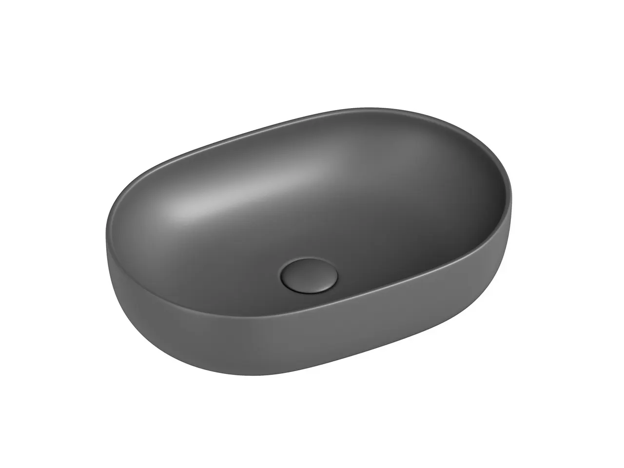 Раковина-чаша Ceramicanova Element 60 CN6047MH Антрацит матовый — фото 2, Раковины накладные