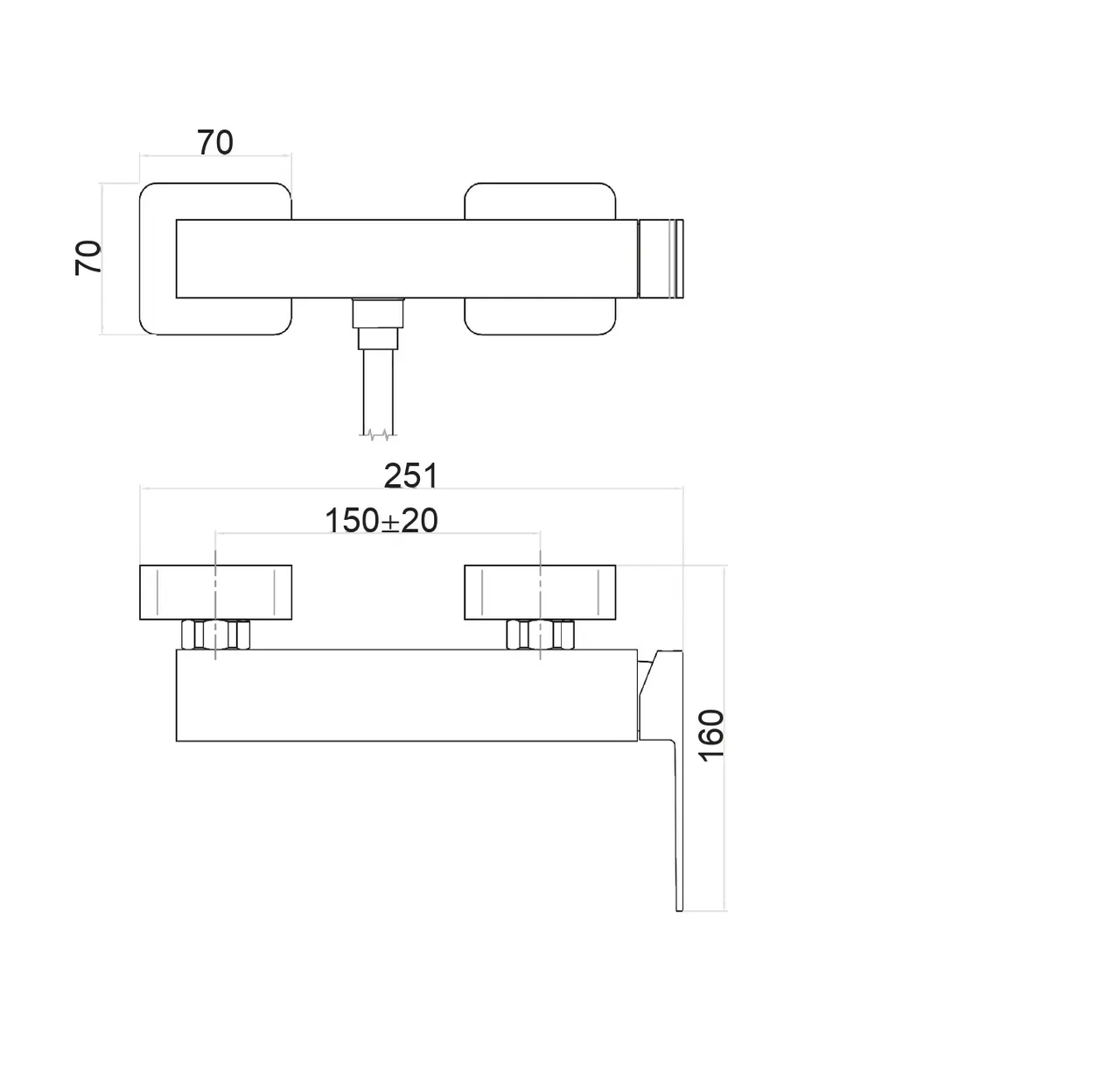 Товар: Смеситель для душа Fiore KUBE 100NN8542, черный - фото 2 Смеситель для душа Fiore KUBE 100NN8542, черный — фото 2, Смеситель для душа