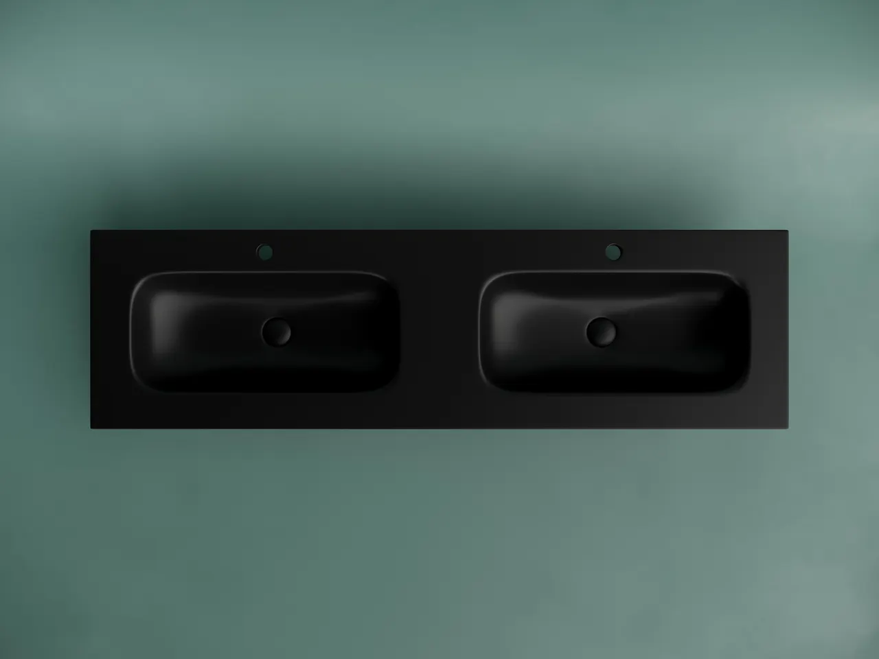 Раковина накладная мебельная CERAMICANOVA Grace прямоугольная 1610x457x137 с двумя чашами и отверсти — фото 3, Раковины накладные