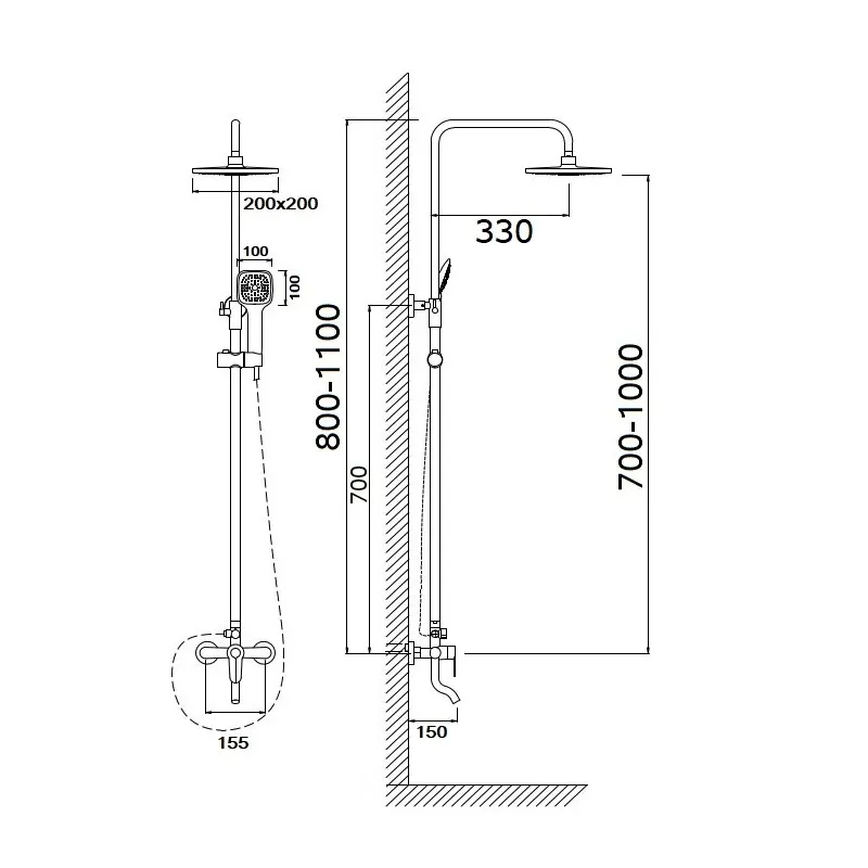 Товар: Душевая система Сантаком stOmega 7701, хром - фото 2 Душевая система Сантаком stOmega 7701, хром — фото 2, Душевые системы