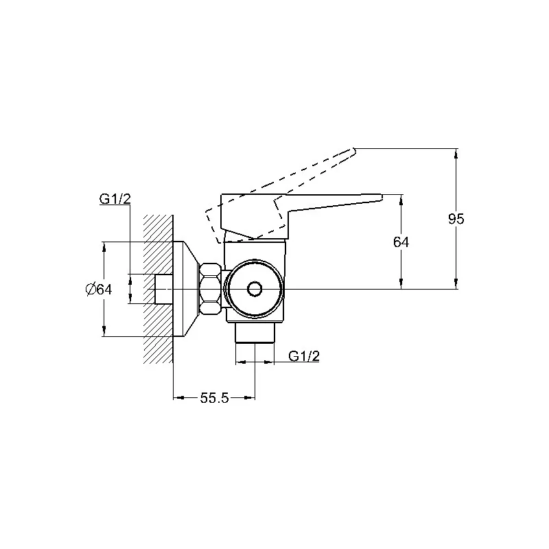 Смеситель для душа G.Lauf NUD5-A045KH, сатин — фото 3, Смеситель для душа