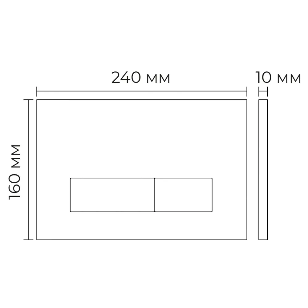 Товар: Клавиша смыва Terminus 72K24х16C, хром - фото 2 Клавиша смыва Terminus 72K24х16C, хром — фото 2, Кнопки смыва