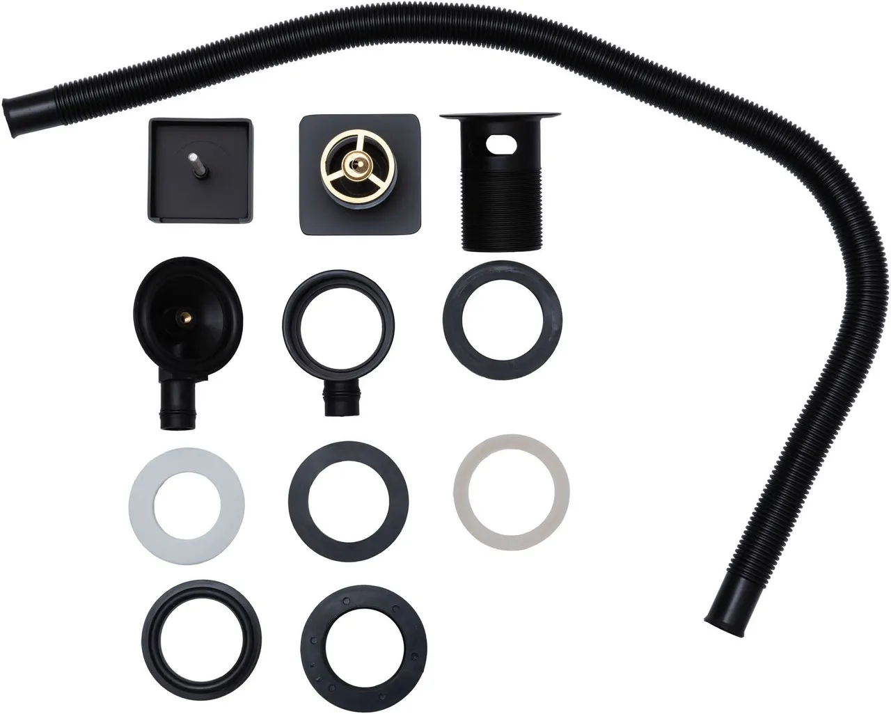 Слив-перелив Allen Brau Infinity 5.21028-31 click-clack Черный матовый — фото 1, Сливы-переливы