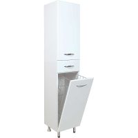 Шкаф пенал Onika Модерн 32.17 R 403212 с бельевой корзиной Белый — фото 1, Мебель для ванной