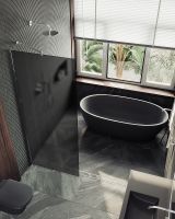 Товар: Душевая перегородка Maybah Glass MGD-704-5ш 690x1950 в широком профиле Хром матовый стекло графитовое матовое - фото 5 Душевая перегородка Maybah Glass MGD-704-5ш 690x1950 в широком профиле Хром матовый стекло графитовое матовое — фото 5, Душевые перегородки