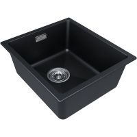 Кухонная мойка Paulmark Lumi 41 UNI LU41-BLM Черный металлик — фото 2, Кухонные мойки