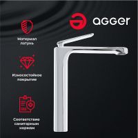 Смеситель для раковины Agger Beauty Хром арт-A2612100 — фото 3, Смесители для раковины
