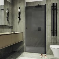 Товар: Душевая дверь Maybah Glass MGD-807-6 800x1980 на монопетле Черный стекло графитовое матовое - фото 1 Душевая дверь Maybah Glass MGD-807-6 800x1980 на монопетле Черный стекло графитовое матовое — фото 1, Душевые двери в нишу