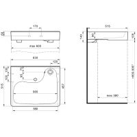 Раковина Santek Клио 60x51 1WH501784 на стиральную машину Белая — фото 8, Раковины на стиральную машину