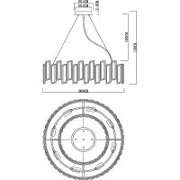 Люстра Divinare Romilda 3512/17 LM-8 Прозрачная Латунь — фото 6, Люстры