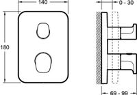 Смеситель для душа Jacob Delafon Modulo E75389-CP с термостатом Хром — фото 5, Смесители