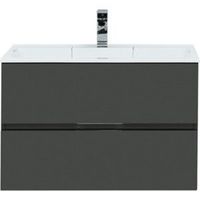 Комплект мебели для ванной Aquanet Алвита 80 241387 подвесной Серый антрацит — фото 2, Комплекты мебели для ванной