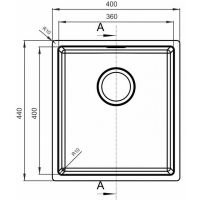 Кухонная мойка Florentina Оптима-400 OHM.360.400.В.10.S.10 Нержавеющая сталь сатинированная — фото 4, Кухонные мойки