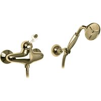 Смеситель для душа Cezares Vintage VINTAGE-D прозрачная ручка Золото 24 карата — фото 1, Смеситель для душа