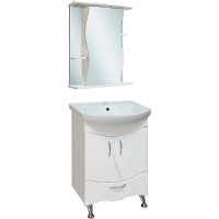 Зеркальный шкаф Runo Лилия 55 R 00000000028 с подсветкой Белый — фото 2, Зеркальные шкафы в ванную