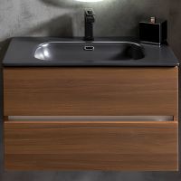 Тумба под раковину Boheme Armadi Art Vallessi 80 837-080-D подвесная Dark Oak — фото 1, Мебель для ванной