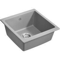 Кухонная мойка Paulmark Gera 50 PM104546-GRM Серый металлик — фото 2, Кухонные мойки