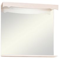 Зеркало Бриклаер Кантри 85 4627125413612 с подсветкой Бежевый дуб прованс — фото 1, Зеркала в ванную комнату