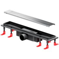 Душевой лоток AM.PM PrimeFlow 50 с решеткой Хром матовый Cut Gradient арт-W02SC-P11-050-01SB — фото 2, Душевые лотки