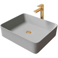 Раковина-чаша Grossman 48 GR-3016GM Серая матовая — фото 1, Раковины накладные