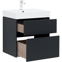 Тумба с раковиной Aquanet Бруклин 60 312875 подвесная Антрацит матовый — фото 5, Тумбы с раковиной