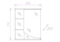 Товар: Зеркальный шкаф Onika Виола 60.01 R 206004 с подсветкой Белый - фото 2 Зеркальный шкаф Onika Виола 60.01 R 206004 с подсветкой Белый — фото 2, Мебель для ванной