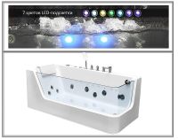 Акриловая ванна Ceruttispa 170x80 L C-494-17L 9947 с гидромассажем — фото 11, Акриловые ванны