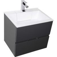 Тумба под раковину Aquanet Алвита 60 183991 подвесная Серый антрацит — фото 4, Тумбы под раковину