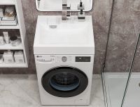 Товар: Раковина Paola Siena 60x50 на стиральную машину Белая глянцевая - фото 7 Раковина Paola Siena 60x50 на стиральную машину Белая глянцевая — фото 7, Раковины