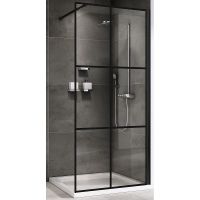 Душевая перегородка Abber Immer Offen 90 AG62090B профиль Черный стекло прозрачное — фото 1, Душевые перегородки