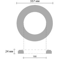 Розетка потолочная Decomaster DR 53 337x24x337 мм — фото 2, Розетки потолочные