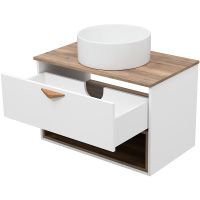 Товар: Тумба под раковину Brevita Bergen 80 BER-07080-19-01-1Я подвесная Белая матовая Дуб Галифакс олово - фото 6 Тумба под раковину Brevita Bergen 80 BER-07080-19-01-1Я подвесная Белая матовая Дуб Галифакс олово — фото 6, Мебель для ванной