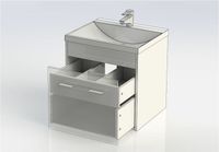 Тумба с раковиной Aquanet Августа 58 287691 подвесная Белая — фото 5, Тумбы с раковиной