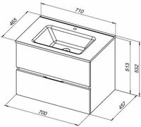Товар: Тумба под раковину Aquanet Алвита New 70 303910 подвесная Дуб веллингтон белый - фото 9 Тумба под раковину Aquanet Алвита New 70 303910 подвесная Дуб веллингтон белый — фото 9, Тумбы под раковину