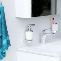 Дозатор жидкого мыла AM.PM Sensation хром/матовое стекло арт-A3036900 — фото 7, Дозаторы