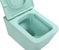 Унитаз SantiLine SL-5007LG подвесной Светло-зелёный матовый с сиденьем Микролифт — фото 4, Подвесные унитазы