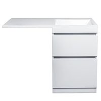 Тумба под раковину Style Line Даллас 115 Люкс Plus Белая глянцевая — фото 2, Мебель для ванной