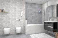 Керамическая плитка Laparet Bastion тёмно-серый настенная 08-01-06-476 20х40 см — фото 2, Керамическая плитка