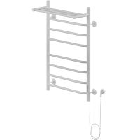 Электрический полотенцесушитель Ника Way-3 80/50 с полкой Белый матовый — фото 1, Электрические полотенцесушители