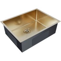 Кухонная мойка Paulmark Next 58 Uni PM215844-BG Брашированное золото — фото 2, Кухонные мойки