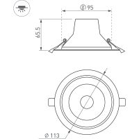 Товар: Встраиваемый светильник Arlight Legend 027317(1) Белый - фото 5 Встраиваемый светильник Arlight Legend 027317(1) Белый — фото 5, Точечные светильники